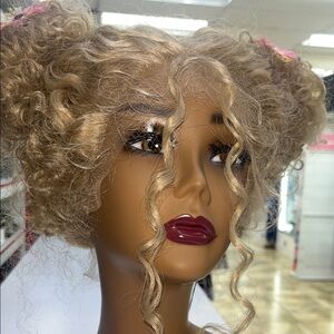 Curly Blonde pre styled lace Wig